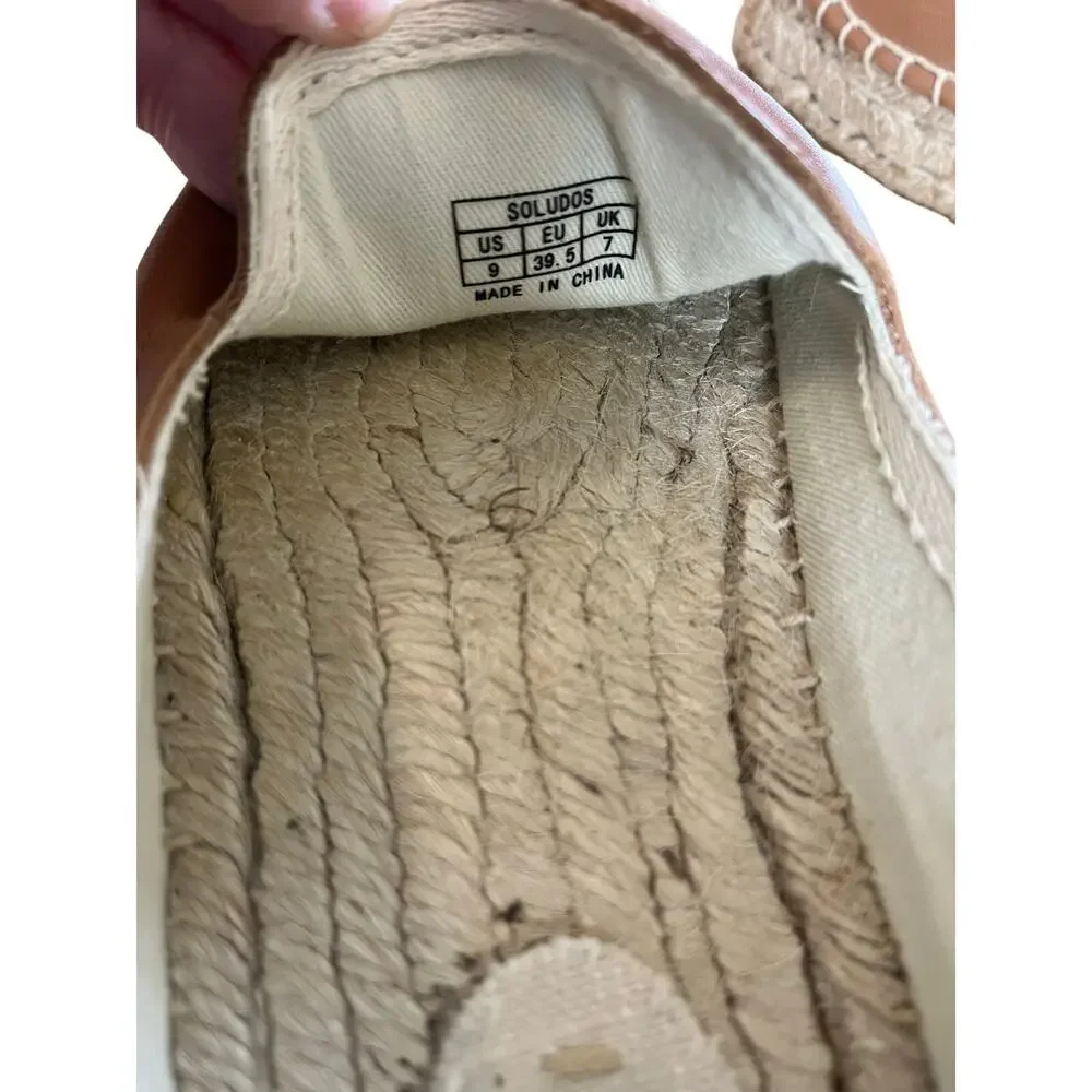 Soludos | Women's Size 9 Leather Espadrilles Brown
